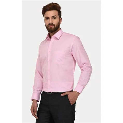 Mens Cotton Baby Pink Full Sleeves Shirt At Rs 275piece In Kopargaon