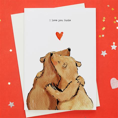 Personalised Bears Valentines Card By Rosie And Radish