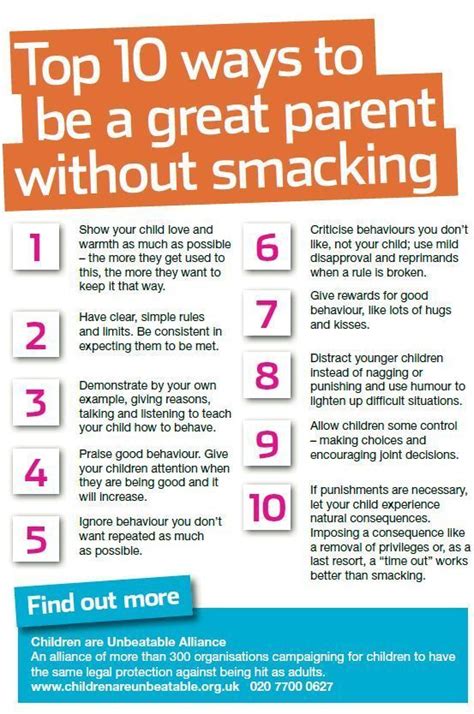 Nice Nspcc 10 Ways To Be A Great Parent Without Smacking For More Of