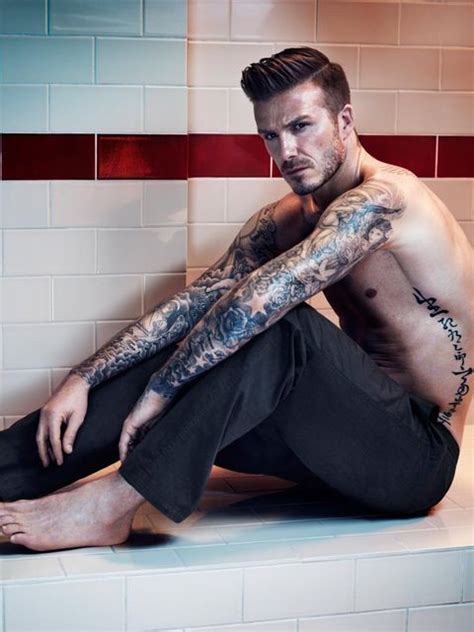 David Beckham Strips Elle Uk