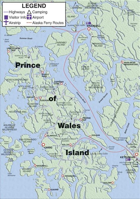 Prince Of Wales Island Map Alaska North To Alaska Island Map