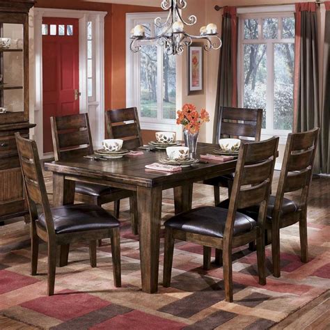 Signature Design By Ashley Larchmont Rectangular Dining Table And 6