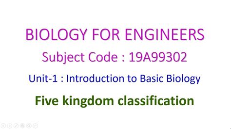 Five Kingdom Classification Introduction To Basic Biology Biology For