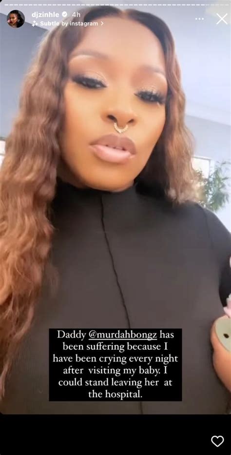 dj zinhle reveals that her daughter asante was hospitalised