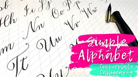 Basic Alphabet Copperplate Calligraphy Youtube
