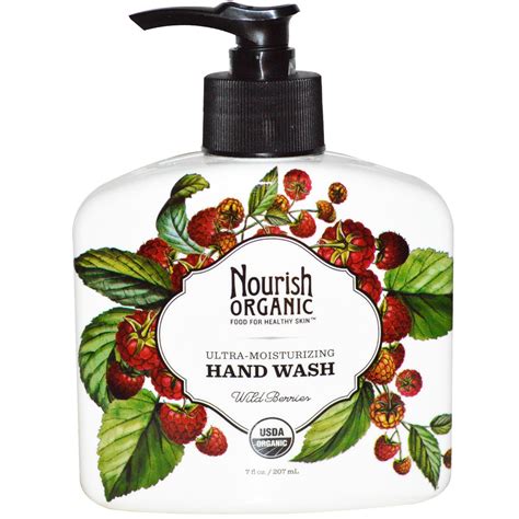 Nourish Organic Hand Wash Ultra Moisturizing Wild Berries 7 Fl Oz