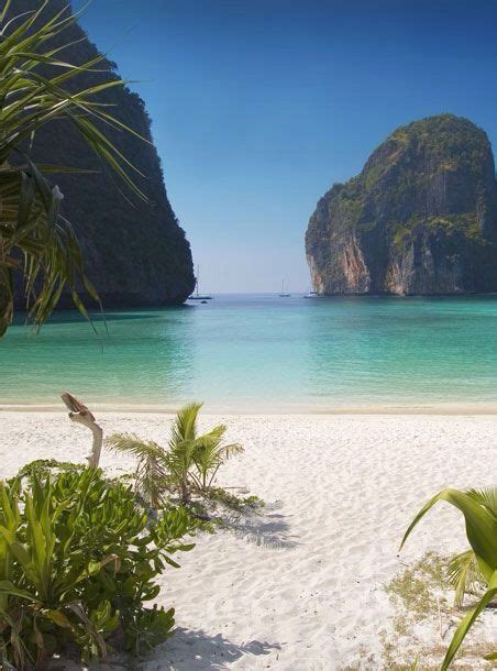 Maya Bay Thailand Buone Vacanze Paesaggi Viaggio