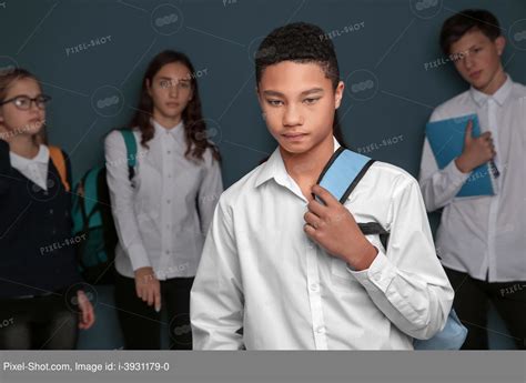 Teens Bullying Their African American Classmate Indoors Stock Photography Agency Pixel