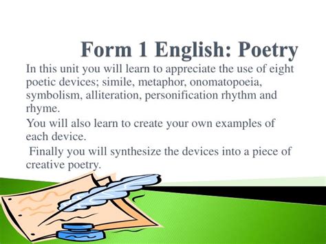 Ppt Form 1 English Poetry Powerpoint Presentation Free Download