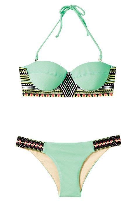 Mint And Aztec Suit Bustier Bikini Best Swimwear Summer Swimwear