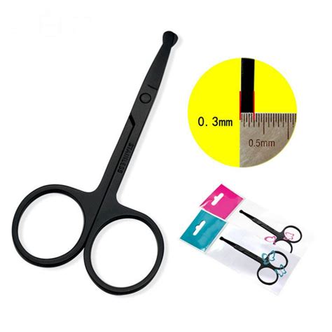 1pc Stainless Steel Makeup Scissors Small Nose Hair Scissor Rounded
