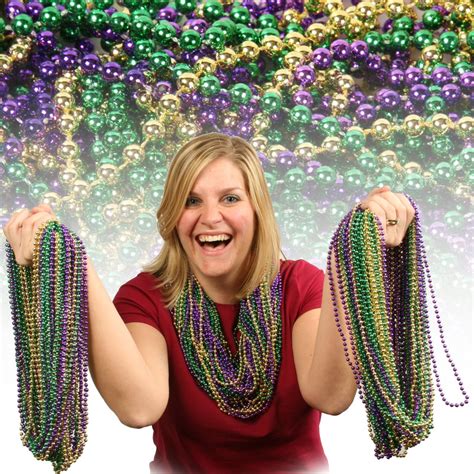 33 Round Beads Asst 144 Count With Images Mardi Gras Beads