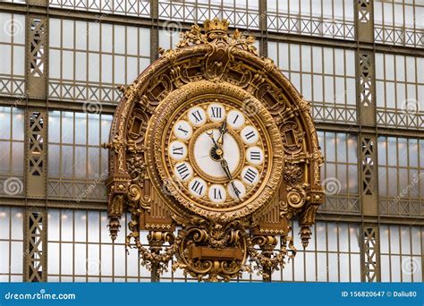 Paris France July 5 2018 Golden Clock Of The Museum D Orsay The
