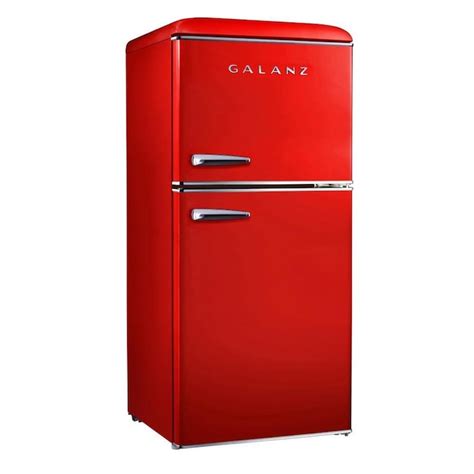 Galanz 40 Cu Ft Retro Mini Refrigerator With Dual Door True Freezer In