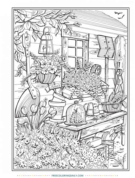 Free Gardening Coloring Page Free Coloring Daily