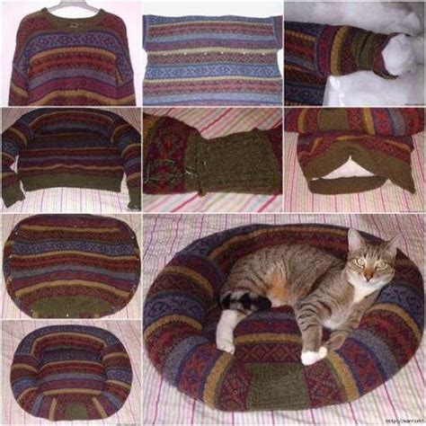 Recyced Upcycled Cat Beds Sewlicious Home Decor Diy Pet Bed Diy