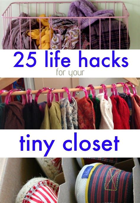 Or drape a sheer pattern to add dimension to a small room. Diy Projects: 25 Lifehacks For Your Tiny Closet | 25 life ...