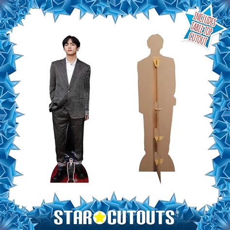 V Check Suit Bts Bangtan Boys Lifesize Mini Cardboard Cutout