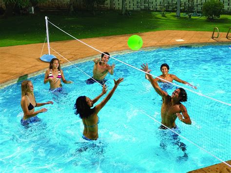 Poolmaster 72785 Across Swimming Pool Volleyball And Badminton Game Combo Laboby
