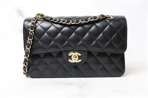 Chanel Classic Small Double Flap Black Caviar Leather With Gold