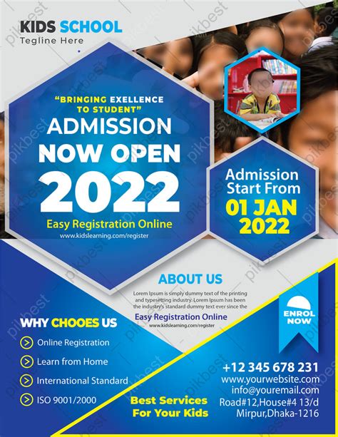 School Admission Poster Design 2022 Template Ai Free Download Pikbest