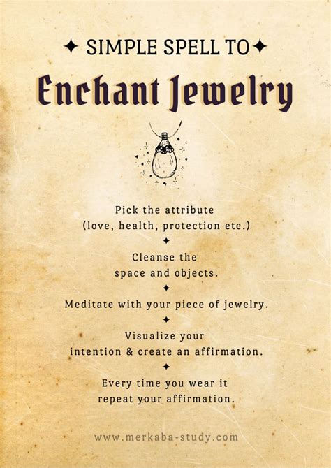 Simple Spell To Enchant Your Jewelry Witch Spell Book Witchcraft