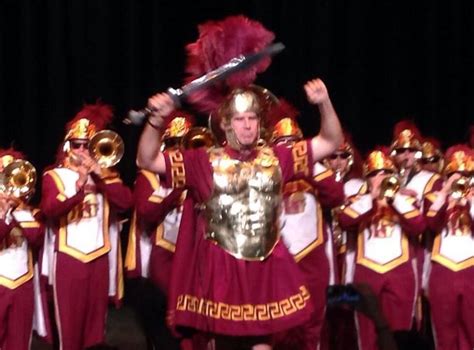 Will Ferrell Led The Usc Marching Band In Full Trojan Armor For The Win