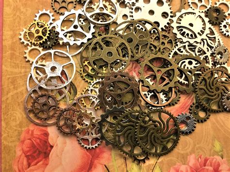 New Rare Steampunk Gears Cogs Buttons Wheels Watch Parts Etsy