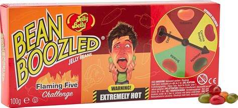 Jelly Belly Bean Boozled Flaming Five Spinner Box Extremely Hot Candy