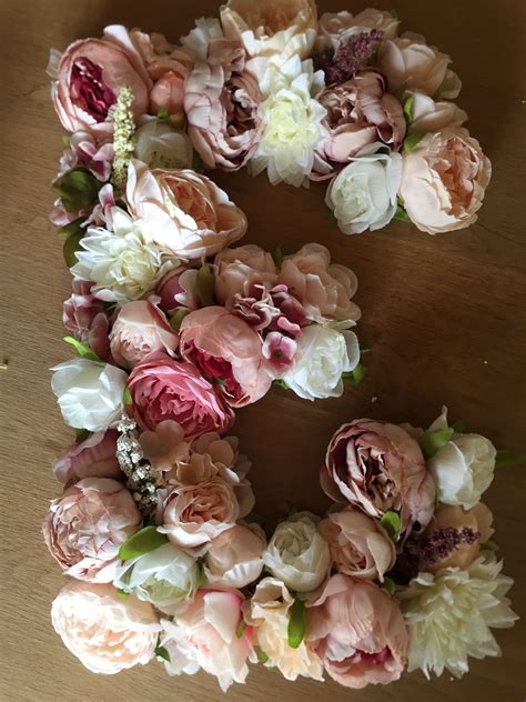 Flower Letter Diy With Silk Dahlias Peonies Roses And Hydrangeas