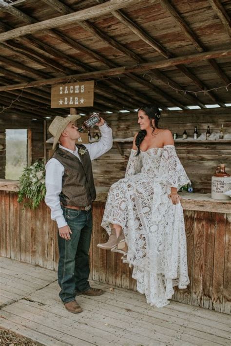 This Canadian Country Wedding With A Western Saloon Buffalo Skulls Is
