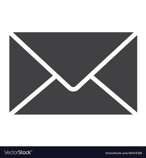 ••• globalstock / getty images. Mail glyph icon web and mobile letter sign Vector Image