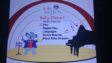Baby Einstein Baby Mozart Music Festival 2004 Dvd Menu Youtube