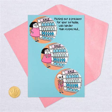 Picking Out Your Present Funny Birthday Card Greeting Cards Hallmark