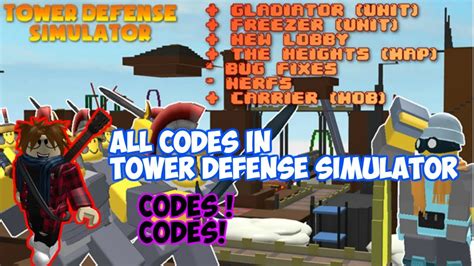 After that, you can use these gems to summon some brand new characters for your tower defense game. All Codes In Tower Defence Simulator Roblox | How To Get ...