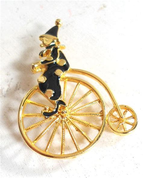 17 Best Images About Vintage Bicycle Figural Brooch Pin On Pinterest