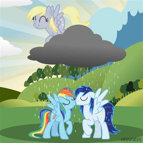 Safe Artist Veggie Derpy Hooves Rainbow Dash Soarin Pegasus Pony Cloud