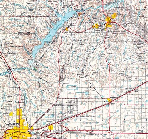 1954 Topo Map Of Amarillo Texas Borger Pampa Etsy