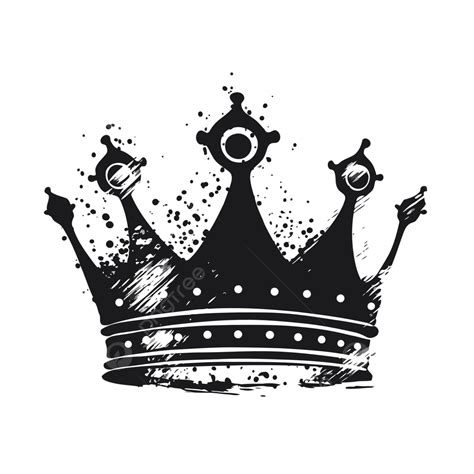 Mahkota Siluet Stiker Clipart Ilustrasi Vektor Hitam Mahkota Dengan