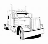 Peterbilt Truck Mack Clipart Drawing Coloring Pages 379 Drawings Clip Graphics Getdrawings Linework Deviantart Clipground sketch template