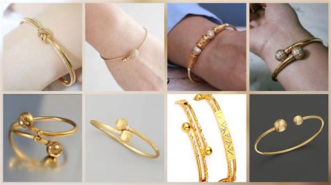 Latest 22k Gold Bracelets Designsunique Single Gold Bangle Designs