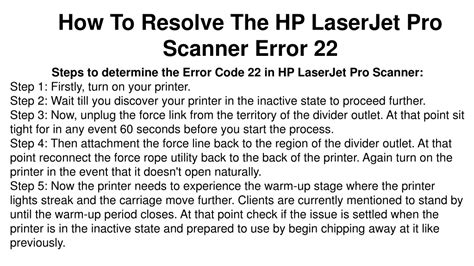 Ppt How To Resolve The Hp Laserjet Pro Scanner Error Powerpoint