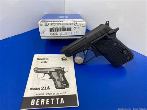 Sold Beretta Mod 21a Bobcat 22 Lr Matte Black 24 Mint Condition