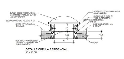 Residential Dome Constructive Section Drawing Details Dwg File Cadbull