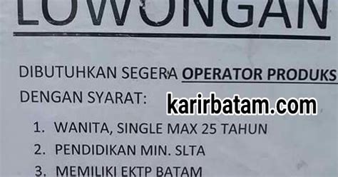 Lowongan kerja s1/s2 pt bank syariah indonesia tbk (bsi) juni 2021. Lowongan Kerja PT Gelflex Indonesia - Lowongan Kerja Batam ...