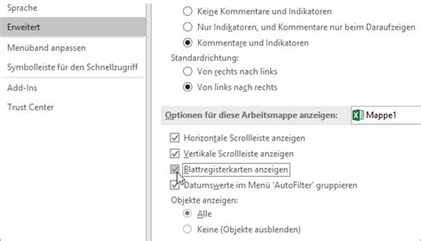 Oft nehmen sie lediglich platz weg und verkleinern den sichtbaren bereich des dokuments. Wo befinden sich meine Blattregister? - Excel