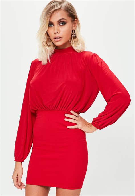 Lyst Missguided Red Slinky Mini Dress In Red Save 66
