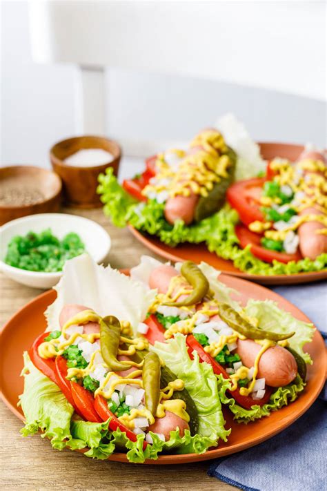 To the grocery store, to restaurants, to book club. Keto Chicago Hot Dog with Romaine Lettuce Bun - Keto Pots