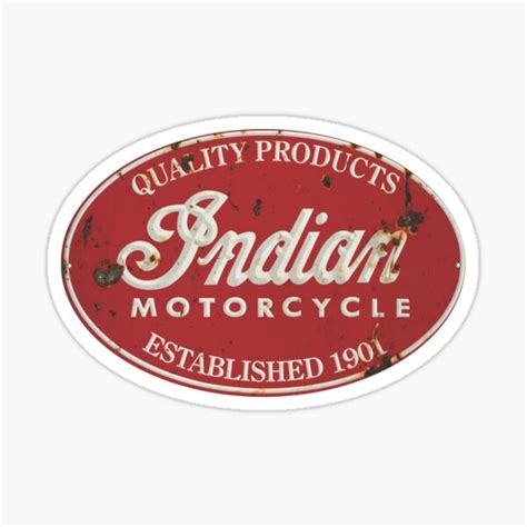 Indian Motorcycle Vintage Sign Sticker For Sale By Jeffshilling