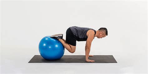 Stability Ball Knee Tucks Core Exercises and How to Do